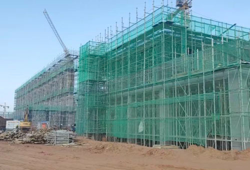 句容市盤(pán)扣式腳手架租賃 公司搭建中